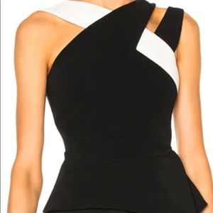 ROLAND MOURET THORNHILL TOP/BLACK/WHITE UK 12 - US 8.  NEW W TAGS